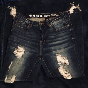 High rise skinny ankle jeans